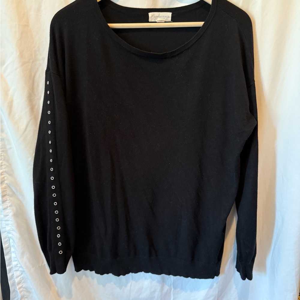 Magnolia Grace Black Sweater